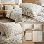 Aroma Meadow Luxe 4 Pcs King Size Comforter Set – Floral Reversible Bedding Set