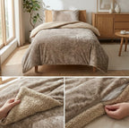 Luxury Sherpa Fleece Quilt Cover with Ultra-Soft Plush Finish – Single Bed