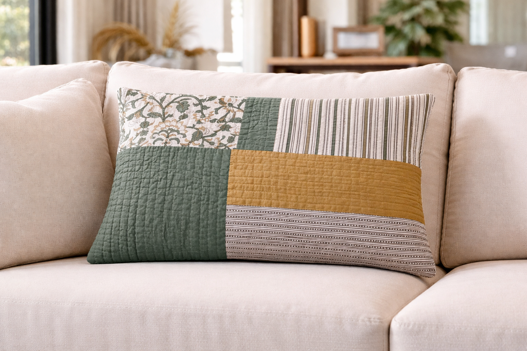 Hand Embroidered Cushion Covers – 22 x 14 Inch (Cotton Base)