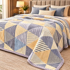 Nordic Geo Plush Winter Blanket – Double Bed