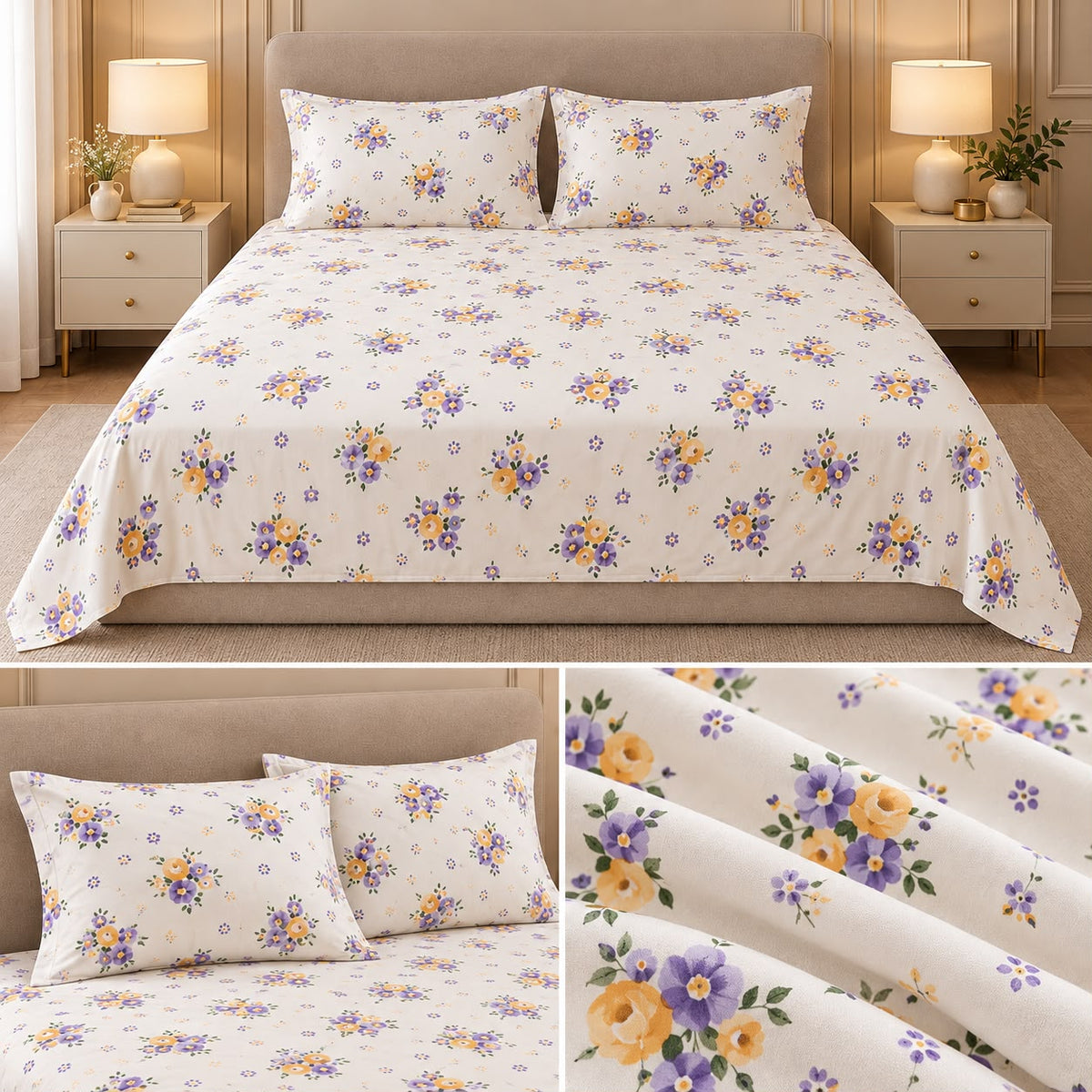 Jumbo Bedsheet 120 by 120 Inch | Super King Size Product Code :- 55B108RKEH
