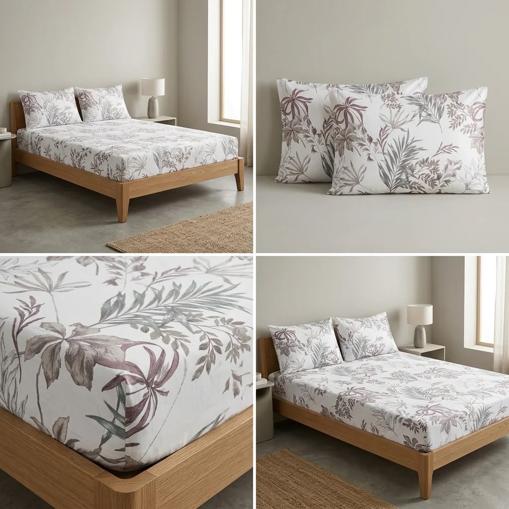 Classical Design Elastic/Fitted Bedsheets Pure Mulmul Cotton 108 BY 108 Inch Product Code :- 55B135RKEH