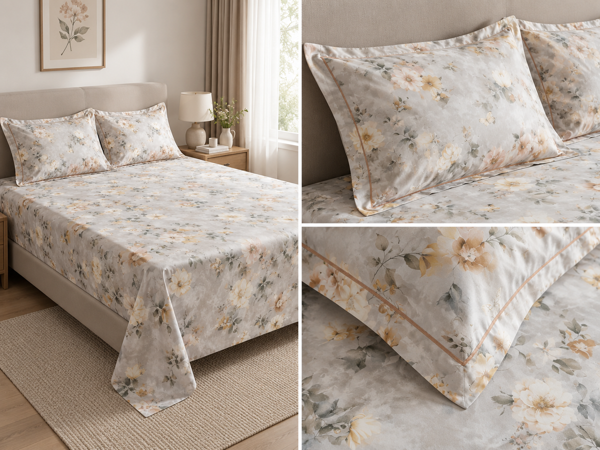 Premium 3-Piece King Size Bedsheet Set – 600 Thread Count (250 x 270 cm) Product Code :- 55B179RKEH