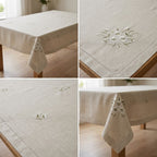 Imperial Threads Embroidered Dining Table Cover – 6 Seater (60 x 90 Inch)