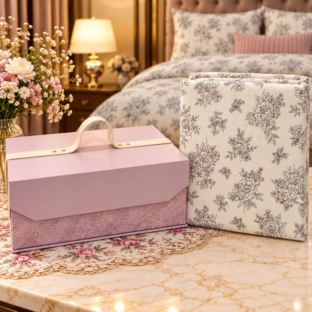 Luxury Floral 4-Piece Duvet Cover Gift Set – Premium King Size Bedding Collection