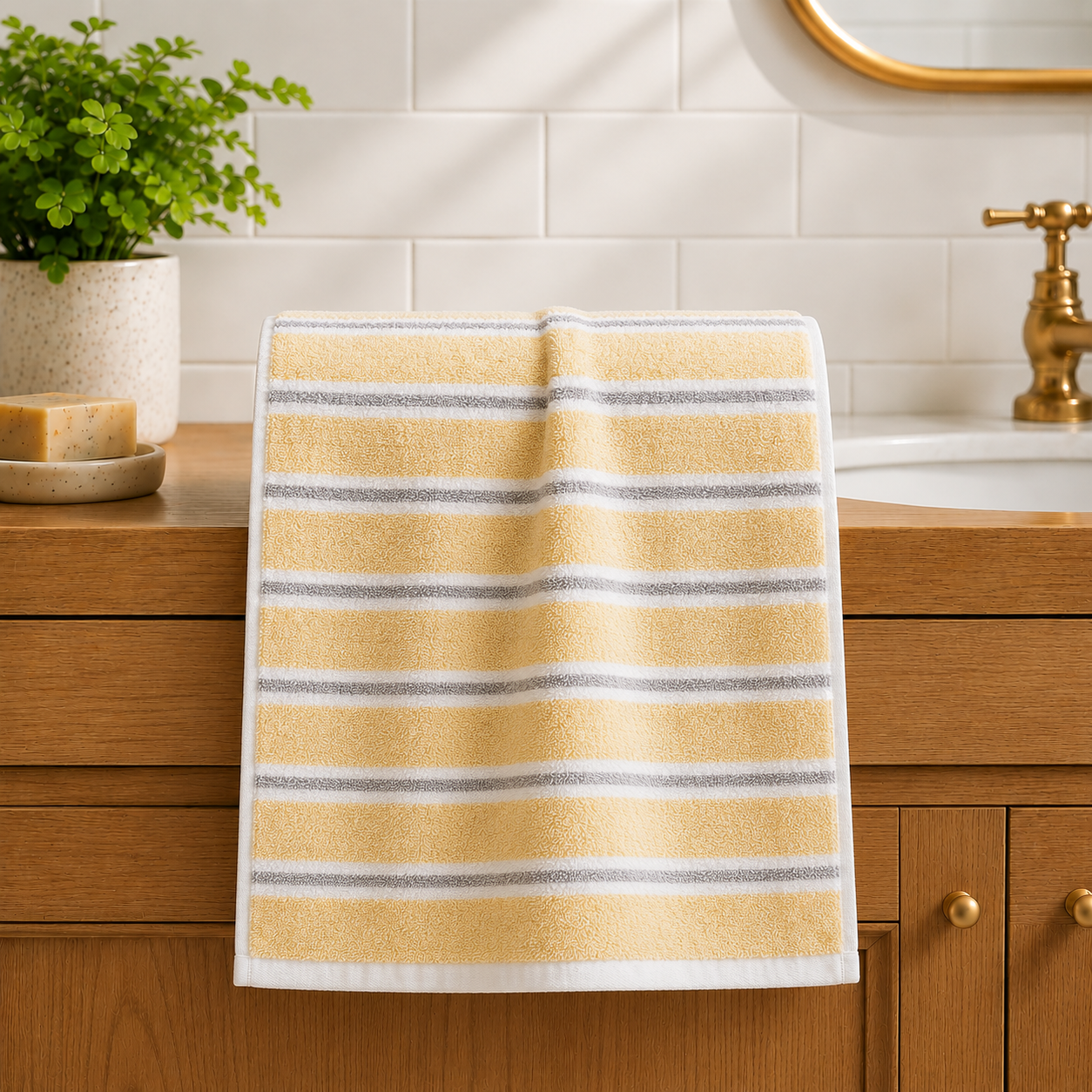 Stripe Cotton Bath Towels – 55 x 28 Inches Product Code :- 55B51RKEH