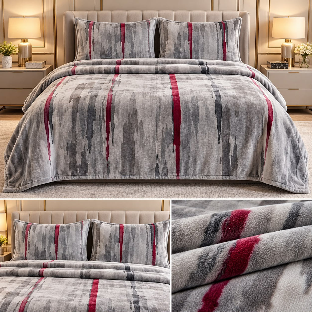 Ultra Soft Velvet Winter Bedsheet Set – Double Bed 3 Pcs