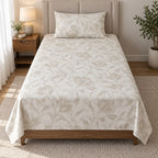 Printed Single Bedsheet Set – 2 Pcs (1 Bedsheet + 1 Pillow Cover) 100 % Pure Cotton