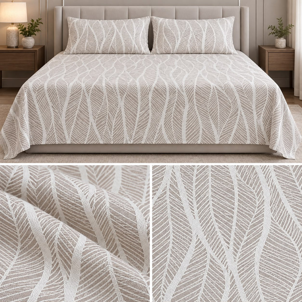 Signature Elegance Luxury Designer Printed Bedsheet Set – Super Jumbo King Size 122 x 122 Inch