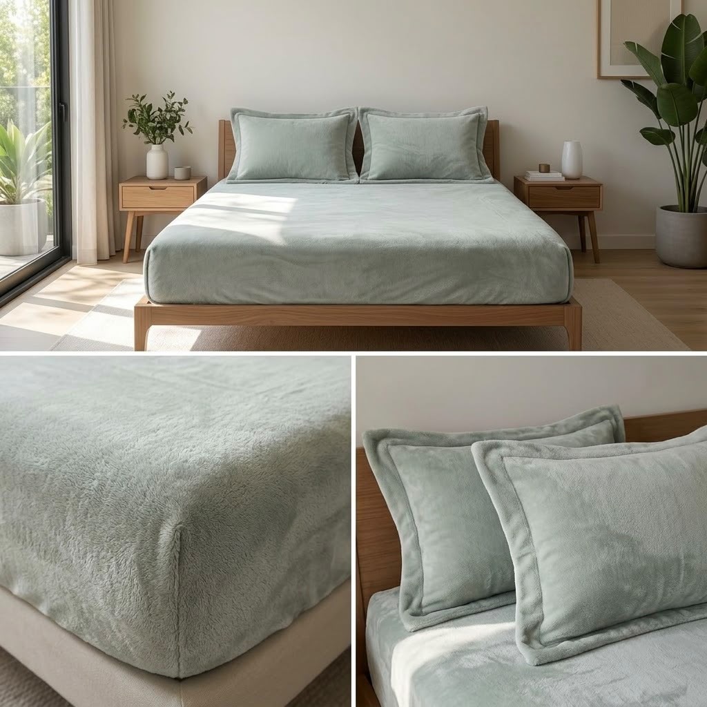 Milky Soft Fitted Winter Bedsheet Set 700 GSM  – King Size