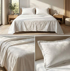 Luxury 400 TC Pure Cotton White Embossed Bedsheet Set – King Size