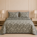 Victorian Quilted Bedcover Set – 3 Piece (King Size 100×108 Inches)
