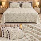 English Floral Lace Bedsheet Set – King Size 3 Pcs | Product Code :- 55B128RKEH