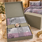 Premium Luxury Bedsheet Gift Box – 3 Piece King Size Bedsheet Set with Perfumed Candle