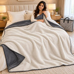 Plain Japanese Blanket – King Size | Reversible Soft & Cosy Dual-Tone Comfort