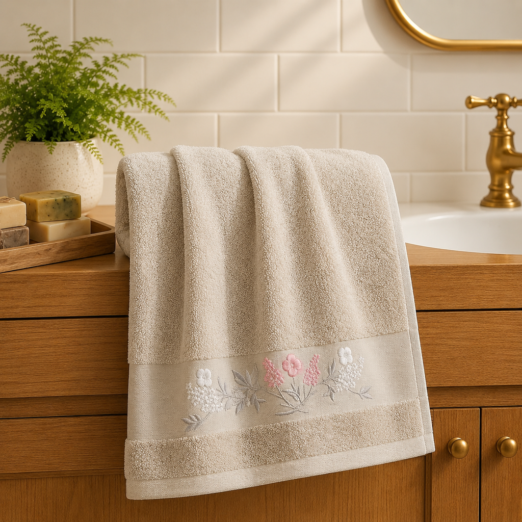 Premium Embroidered Hand Towel – 35 × 75 cm Product Code :- 55B320RKEH