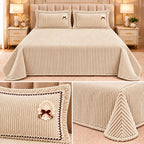 Luxury Ribbed Velvet Winter Bedsheet Set – King Size 3 Pcs Product Code :- 55B228RKEH
