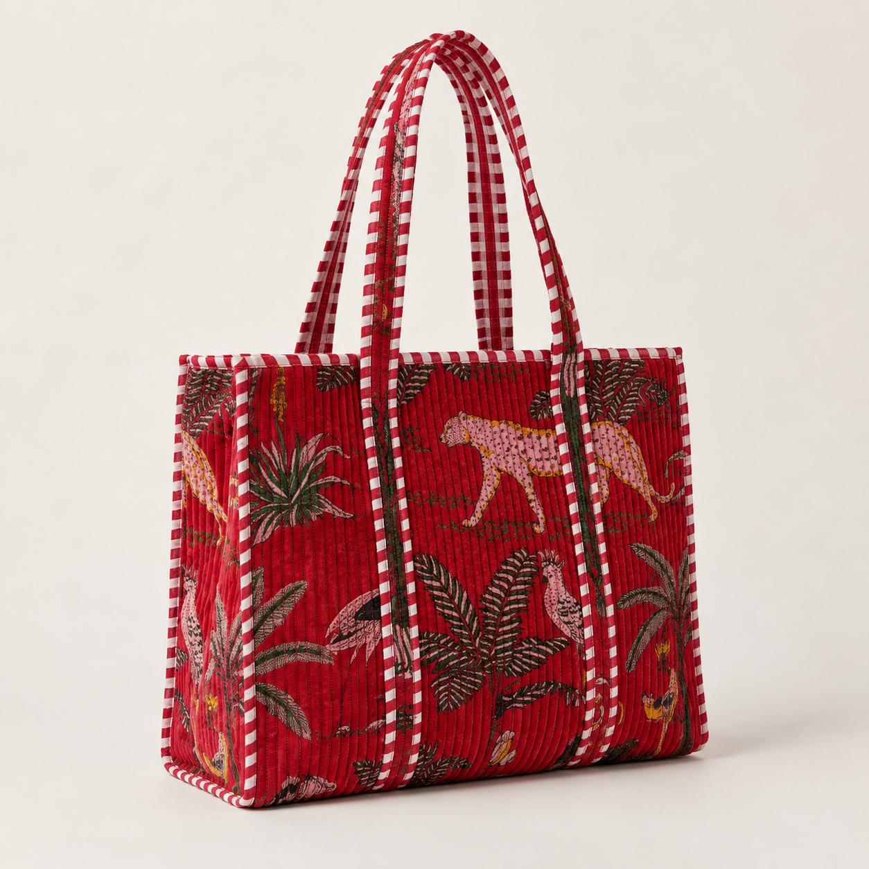 Velvet Quilted Tote Bag – Stylish, Spacious & Reusable