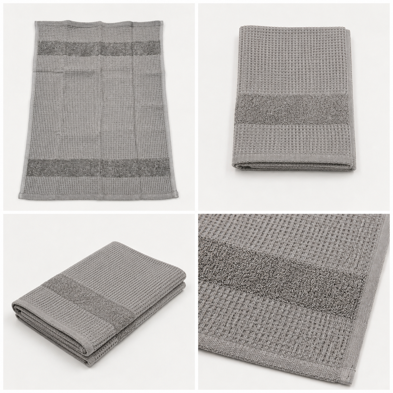 Luxe Waffle Terry Cotton Hand Towel – 40 × 60 CM | Textured Everyday Towel