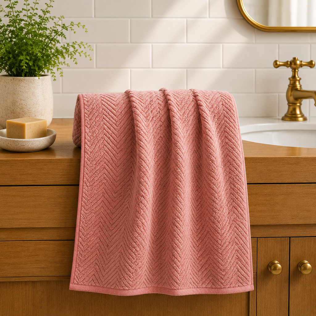 Bamboo Wood 4pc Bath Towel Set Product Code :- 55B165RKEH