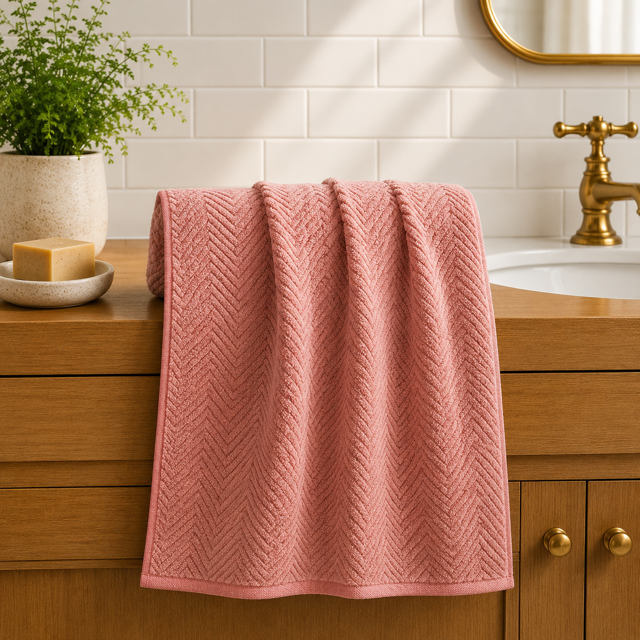 Bamboo Wood 4pc Bath Towel Set Product Code :- 55B165RKEH