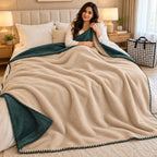 Plain Japanese Blanket – King Size | Reversible Soft & Cosy Dual-Tone Comfort
