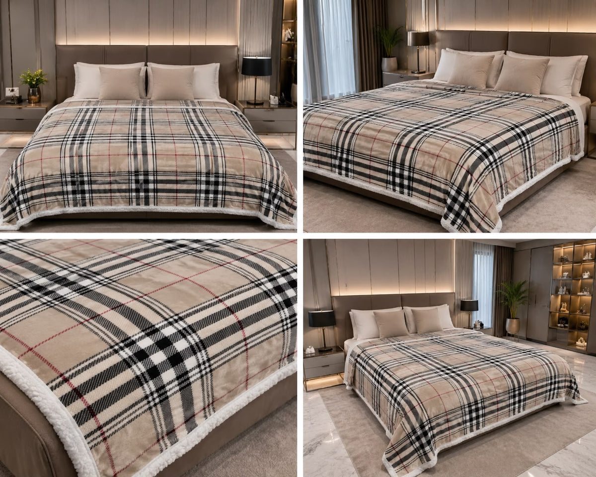 European Inspired Rabbit Fur Blanket –  Single & Double Size Product Code :- 55B165RKEH | Product Code :- 55B185RKEH