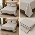 King Size Satin Bedsheet Set – 108×108 Inches | 3 Pcs with 2 Matching Pillow Covers | Product Code :- 55B135RKEH