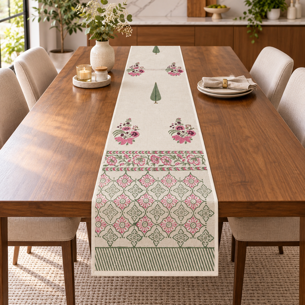 Premium Export Quality Table Runner (74 x 14 Inches) Product Code :- 55B55RKEH