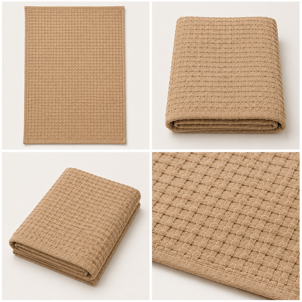 Bamboo Cloud Textured Waffle Bath Towel – 70 × 140 CM | Bamboo Cotton