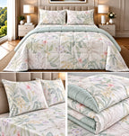 Bliss Floral 4 Pcs King Size Comforter Set – 100% Cotton