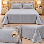 Luxury Ribbed Velvet Winter Bedsheet Set – King Size 3 Pcs Product Code :- 55B228RKEH