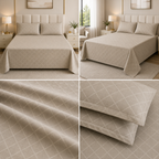 Elegant Self-Design King Size 3 Pcs Bedsheet Set – 108×108 Inches | Product Code :- 55B75RKEH