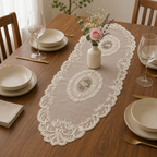 Luxury Floral Lace Turkish Table Runner (30 x 16 Inches) Product Code :- 55B85RKEH