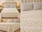 Victorian English Print King Size Bedsheet with Lace Product Code :- 55B99RKEH