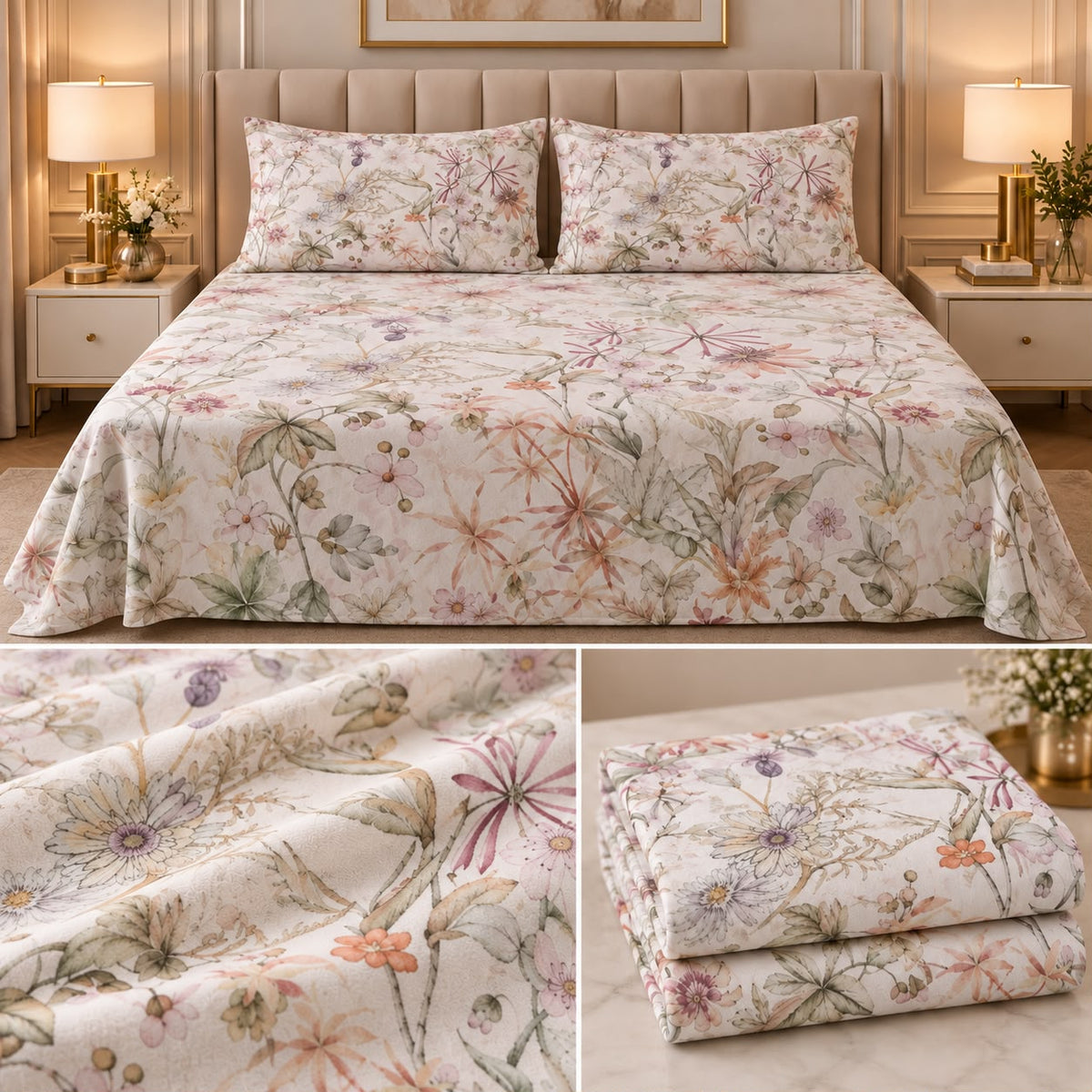 Cozy Luxe Winter Bedsheet Set – King Size 3 Pcs Product Code :- 55B2150RKEH