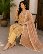 🌻 Gulbahar 3-Piece Stitched Suit 💐