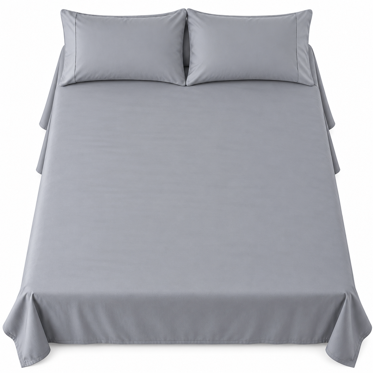 Pure Satin Cotton Plain Fitted Bedsheet – King Size 108×108 Inches | Soft & Smooth Luxury Bedding
