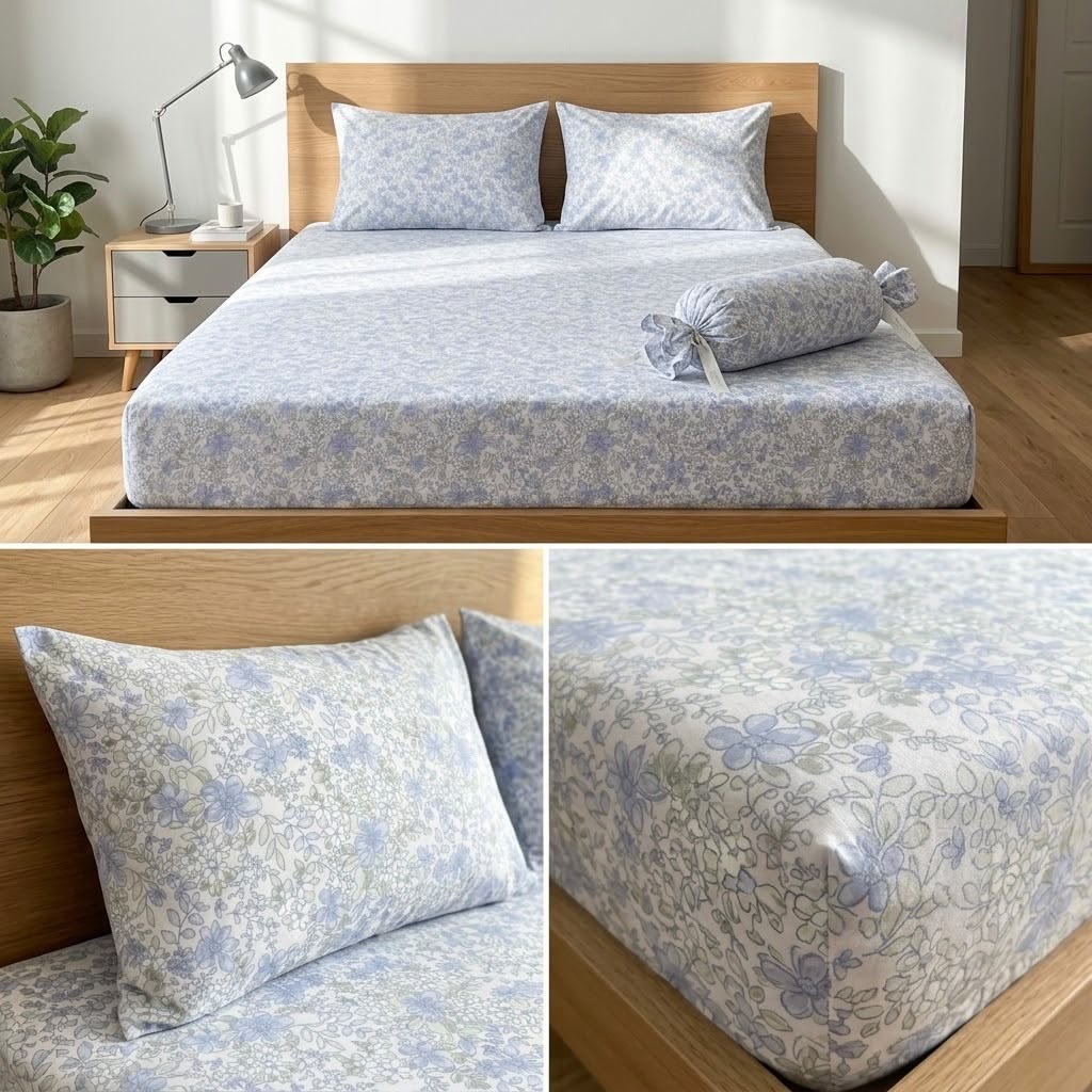 English Flowers Candy Pack Jumbo Size Fitted Bedsheet Set – Jumbo Size