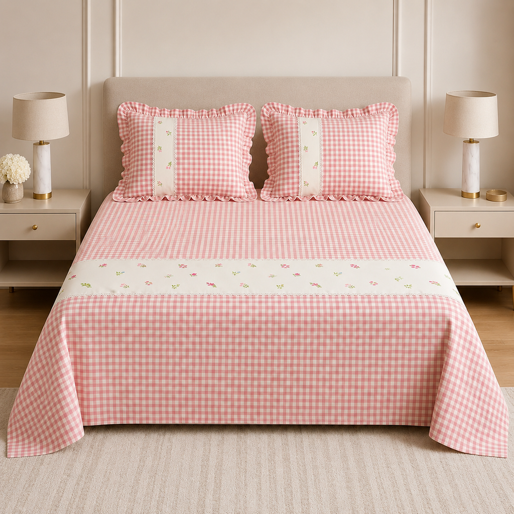 Victorian Non - Quilted Bedcover Size– 108 × 108 Inches ✨ Product Code :- 55B199RKEH