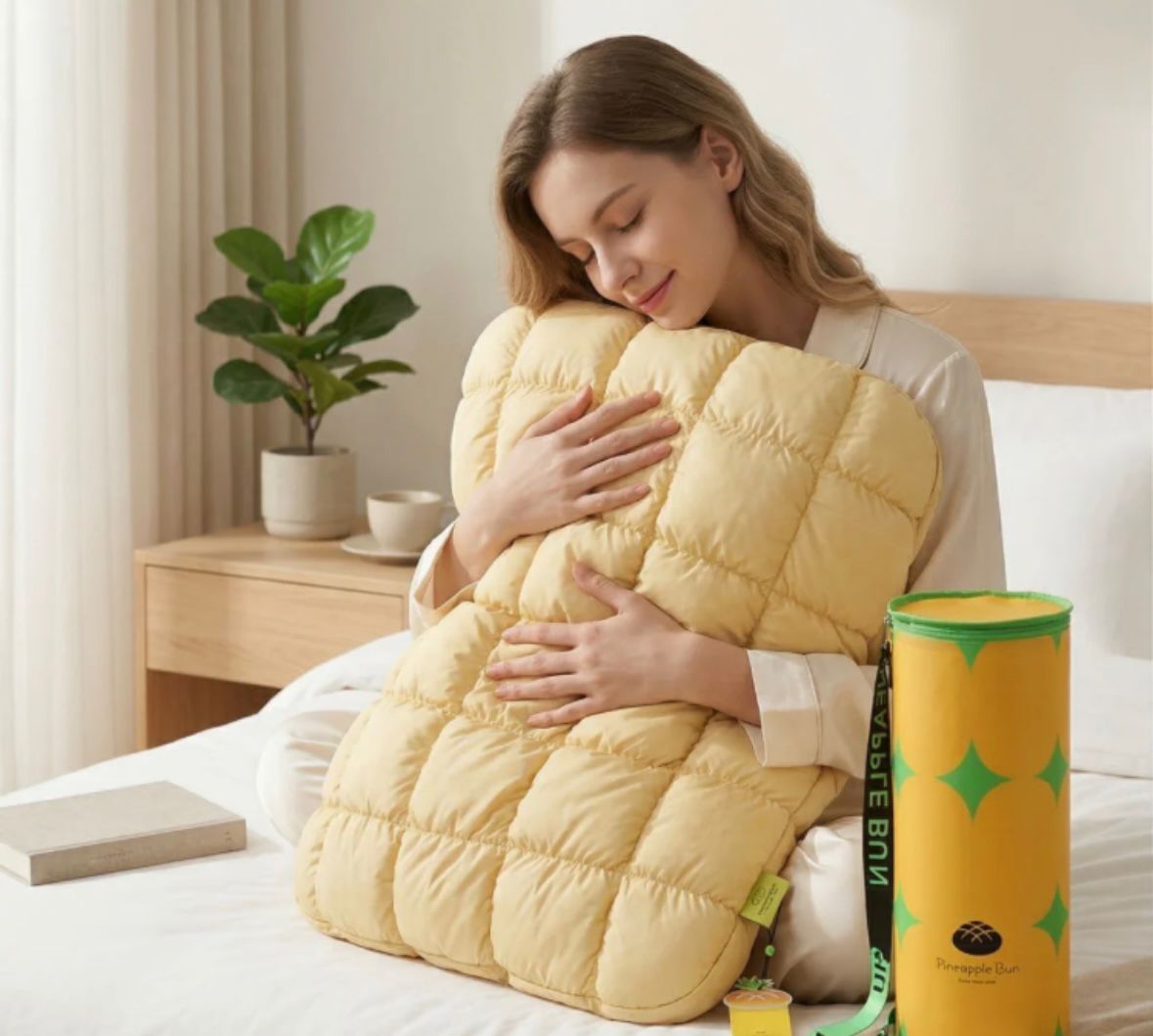 Premium Pineapple Bun Cervical & Neck Support Pillow – Organic Cotton