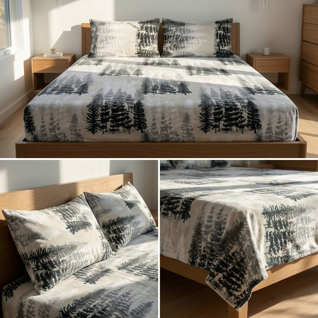 Plush Winter Bedsheet Set – Ultra Soft & Cozy King Size (3 Pcs)