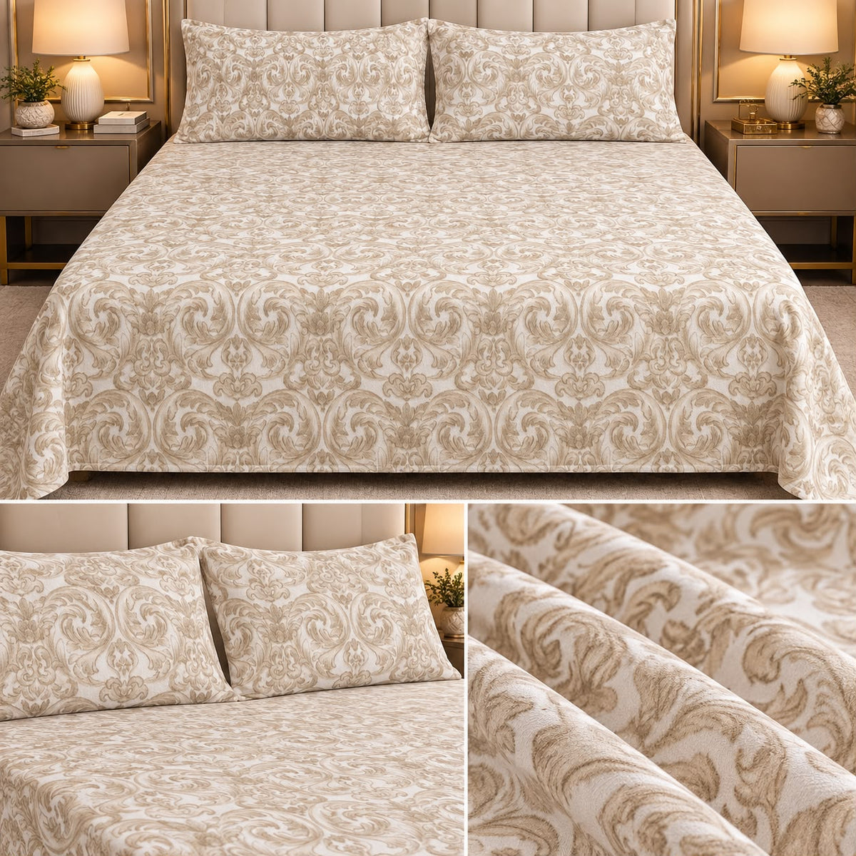 Cozy Luxe Winter Bedsheet Set – King Size 3 Pcs Product Code :- 55B2150RKEH