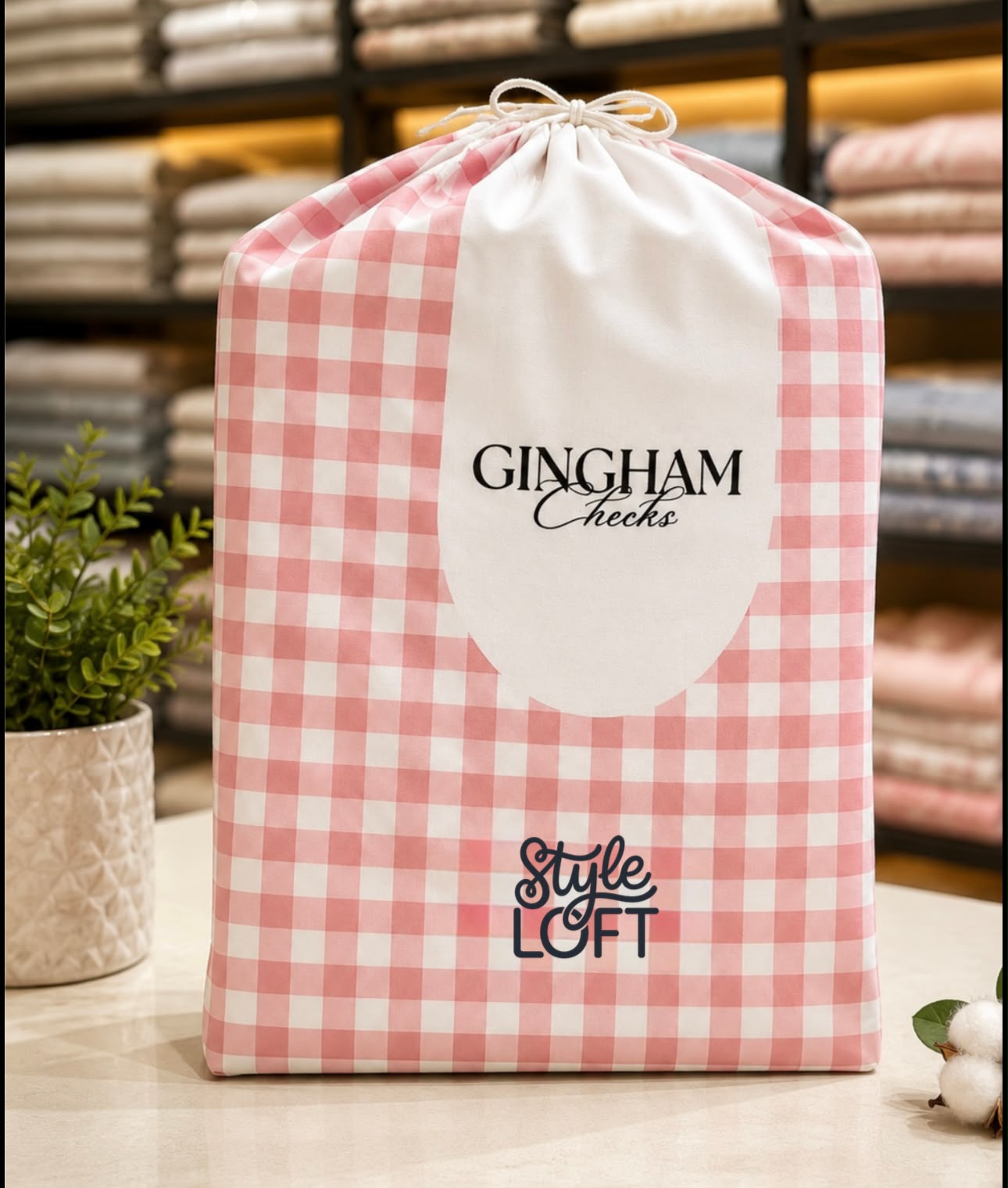 English Gingham Checks Bedsheet | King Size
