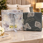 Moonlit Calla Luxe Embroidered Gift Box Bedsheet Set – 3 Pcs