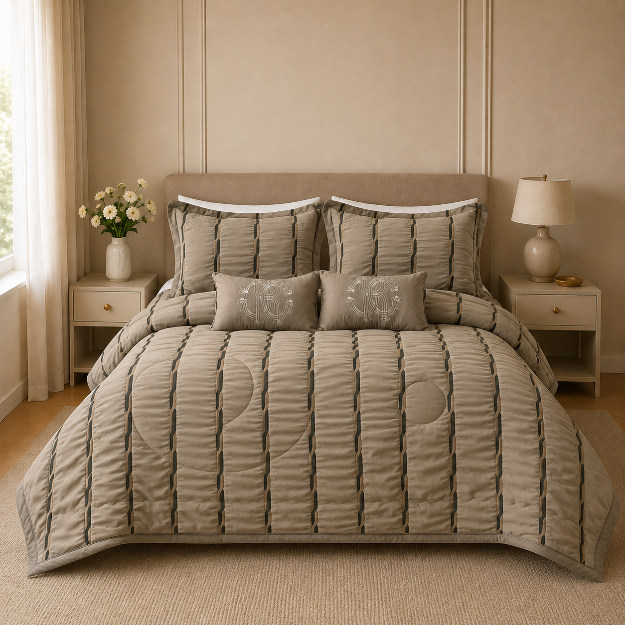 🛏️ 6 PC Royal AC Comforter Set – Luxury Meets Comfort Product Code :- 55B425RKEH