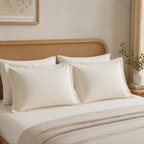 Cream Plain Cotton Pillow Cover – King Size (20 × 36 Inch) Set OF 2 Product Code :- 55B16RKEH