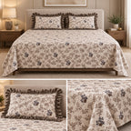 Vintage Bloom Premium Winter Bedsheet Set – 3 Pcs set Product Code :- 55B225RKEH