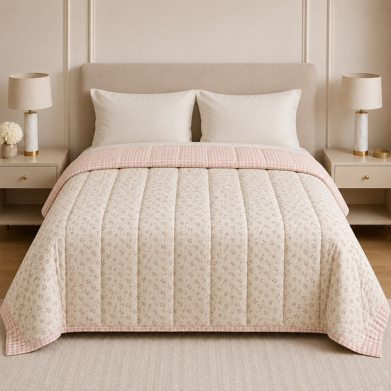 Reversible Comforter – Set Of 2 Single Bed Size (160 × 220 cm) 🌿 Product Code:- 55B198KEH
