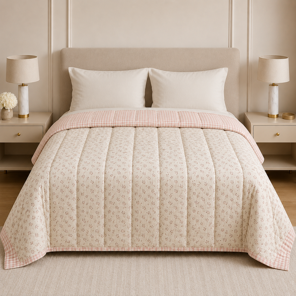 Reversible Comforter – Set Of 2 Single Bed Size (160 × 220 cm) 🌿 Product Code:- 55B198KEH